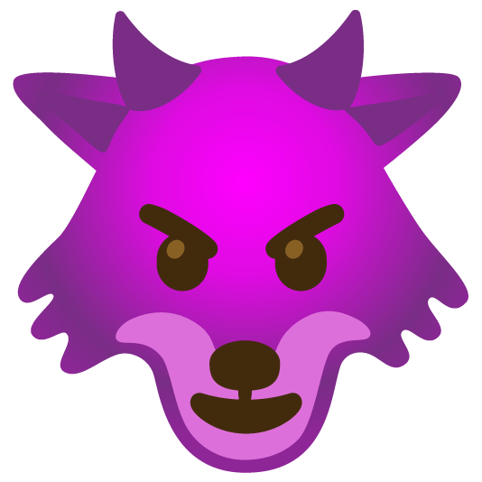 wolf smiling imp