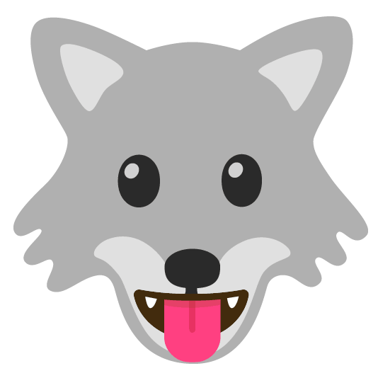 wolf stuck out tongue