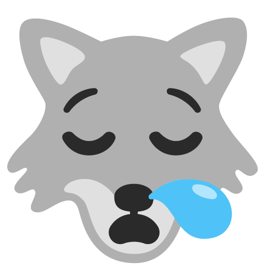 wolf sleepy
