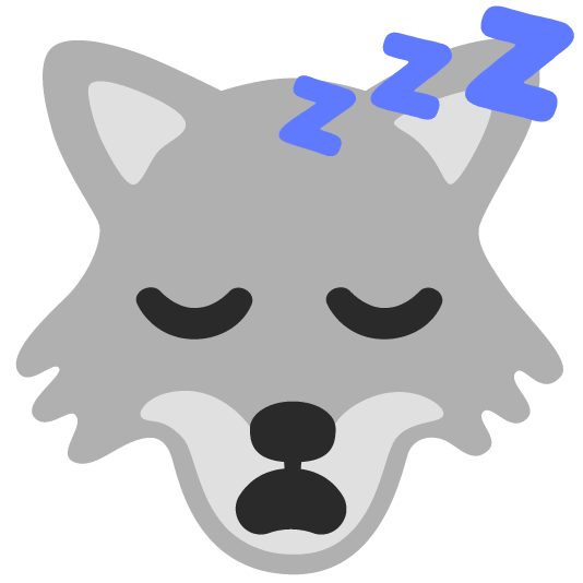 wolf sleeping