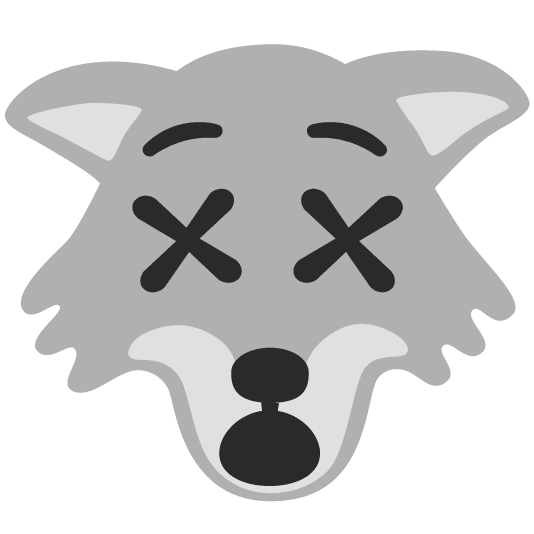 wolf dizzy face