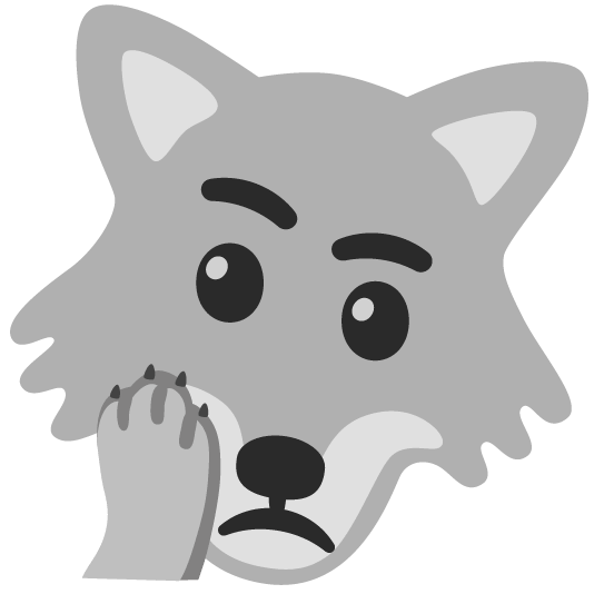 wolf thinking face