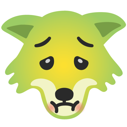 wolf nauseated face