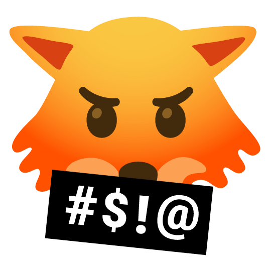 wolf face with symbols on mouth