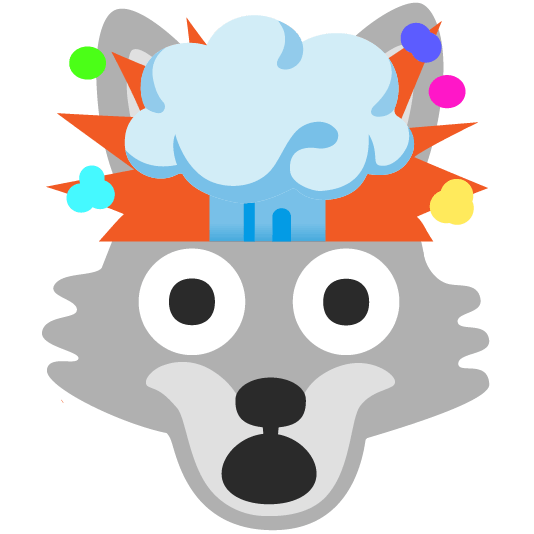 wolf exploding head