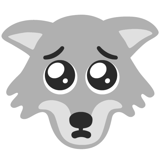 wolf pleading face