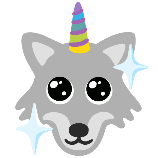 wolf unicorn face