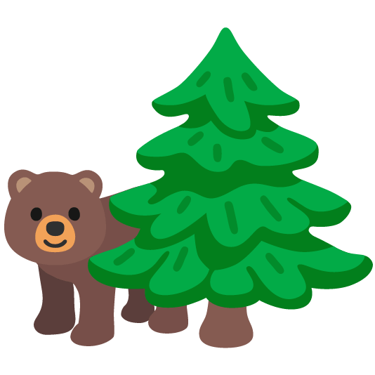bear evergreen tree
