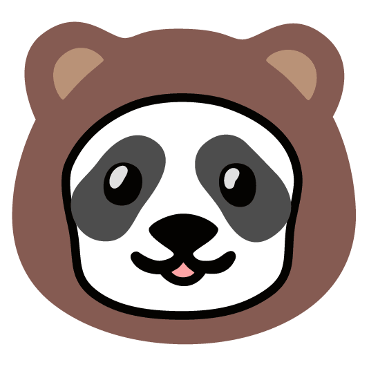 bear panda face