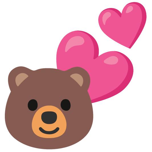 bear two hearts