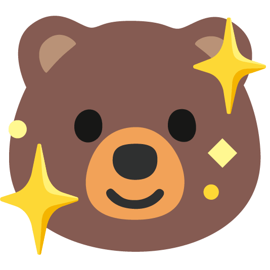 bear sparkling heart