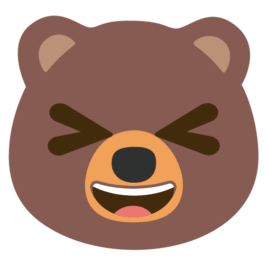 bear laughing