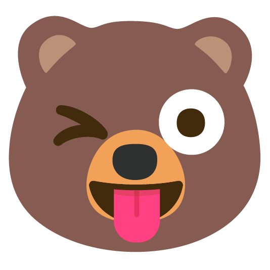 bear stuck out tongue winking eye