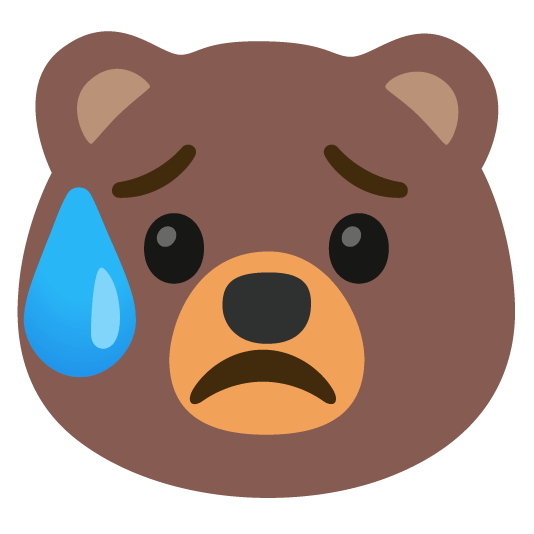 bear disappointed relieved