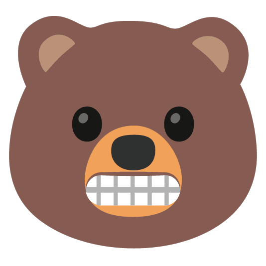 bear grimacing