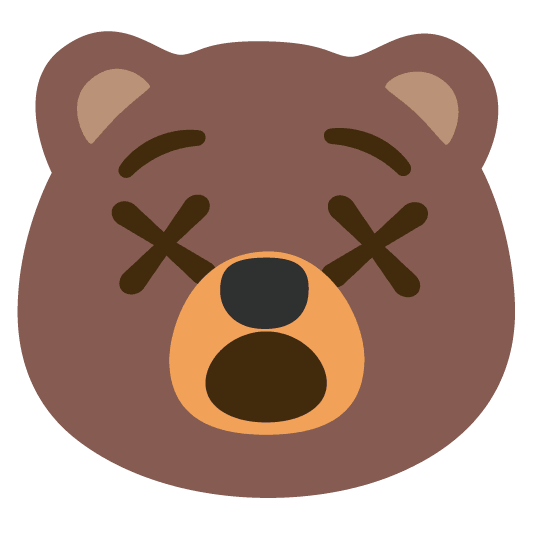 bear dizzy face