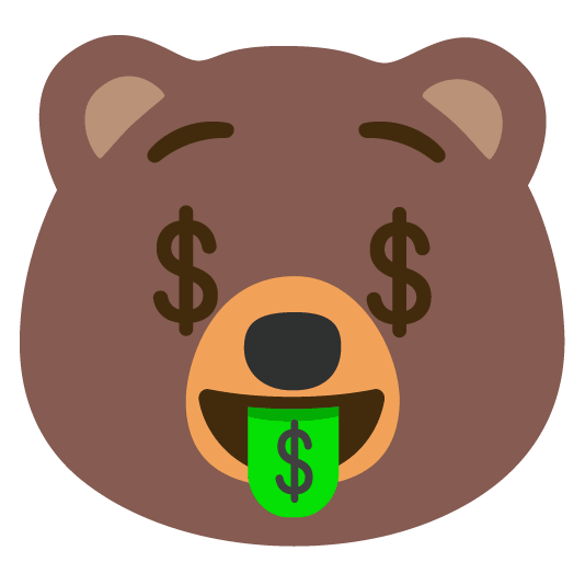 bear money mouth face