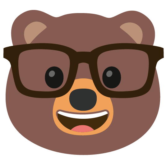 bear nerd face