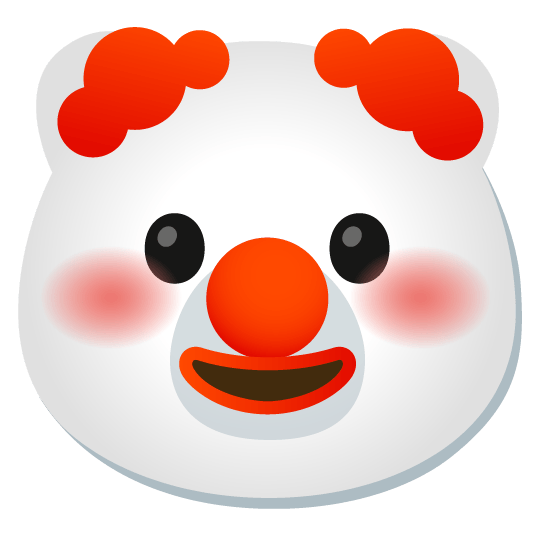 bear clown face