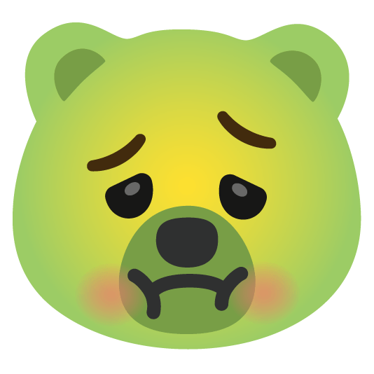 bear nauseated face