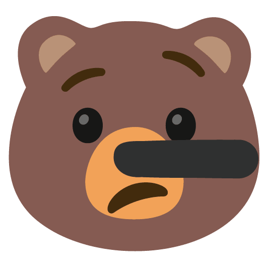 bear lying face