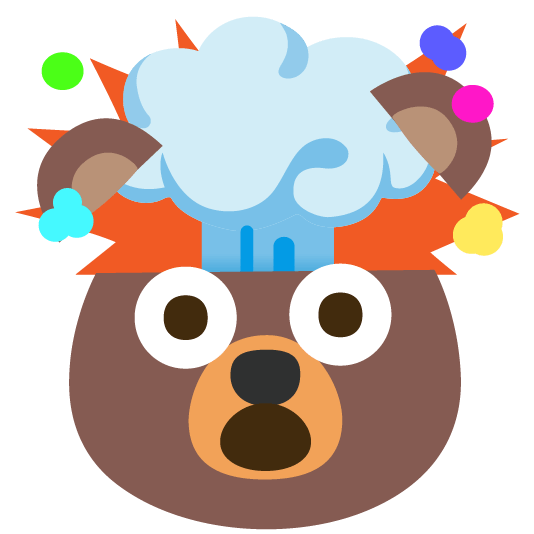 bear exploding head