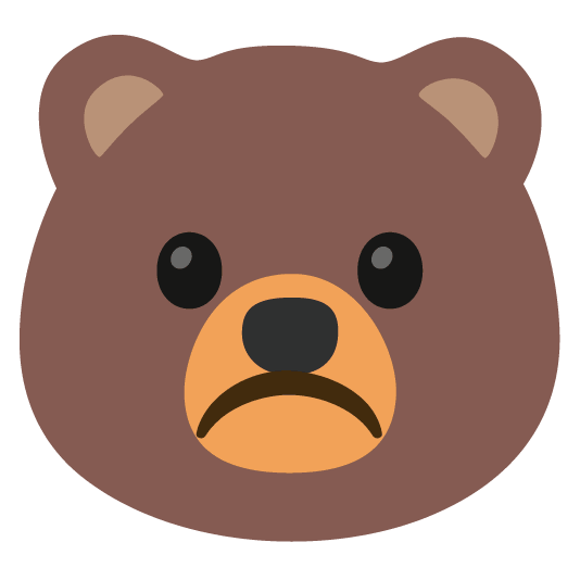 bear white frowning face
