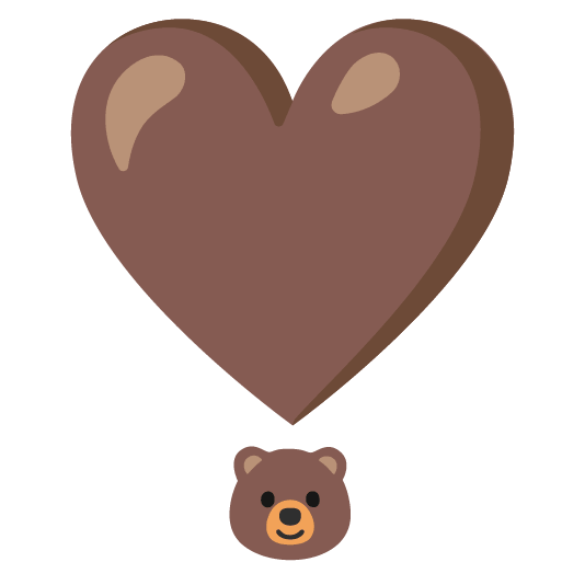 bear heavy heart exclamation mark ornament