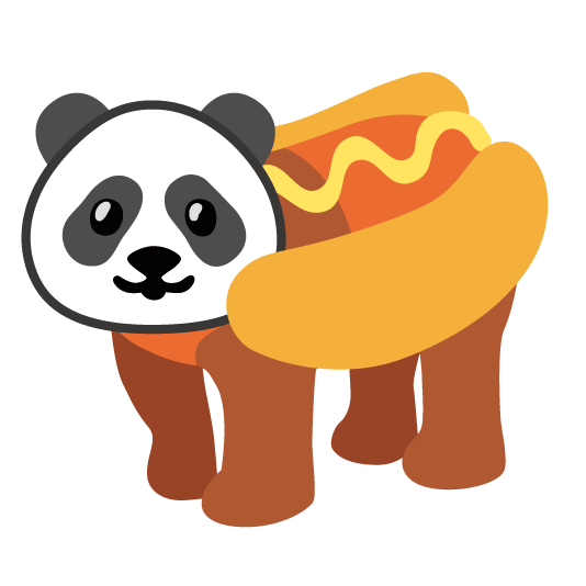 panda face hotdog