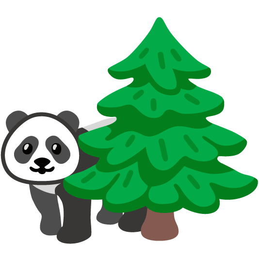 panda face evergreen tree