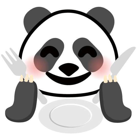 panda face knife fork plate