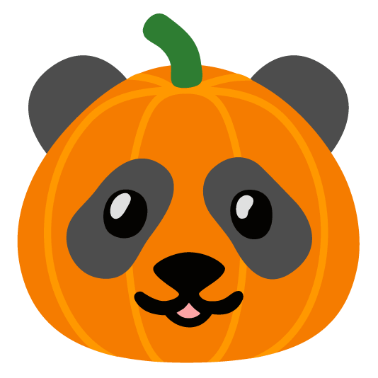 panda face jack o lantern