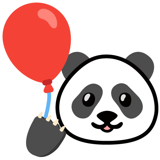 panda face balloon
