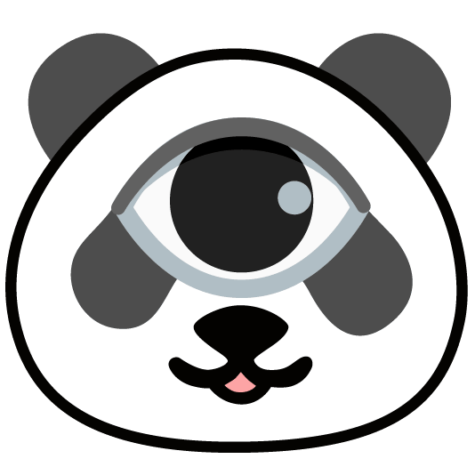 panda face eye