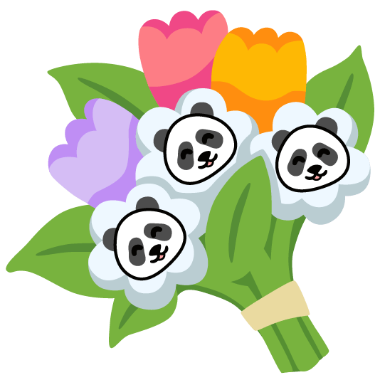 panda face bouquet