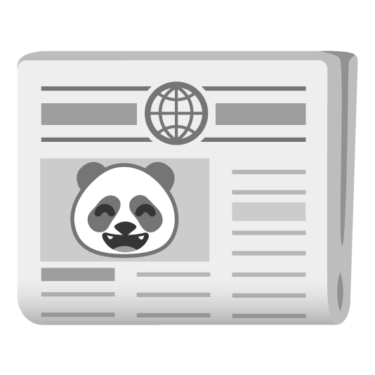panda face newspaper