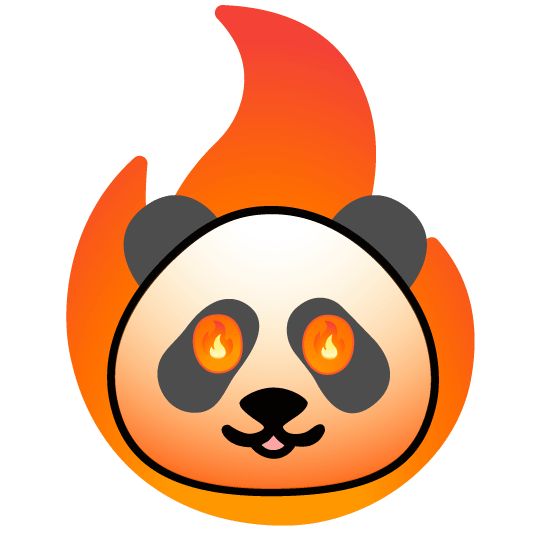 panda face fire