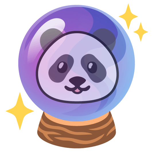 panda face crystal ball