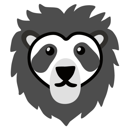 panda face lion face