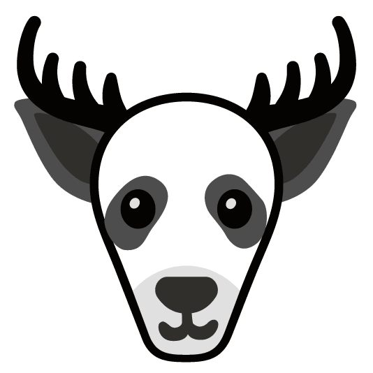 panda face deer