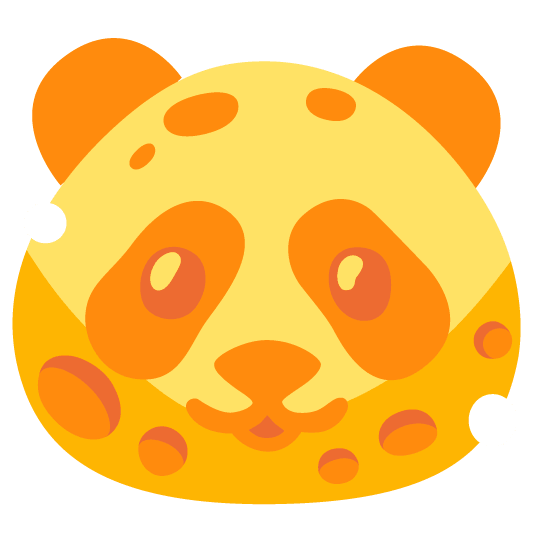 panda face cheese wedge