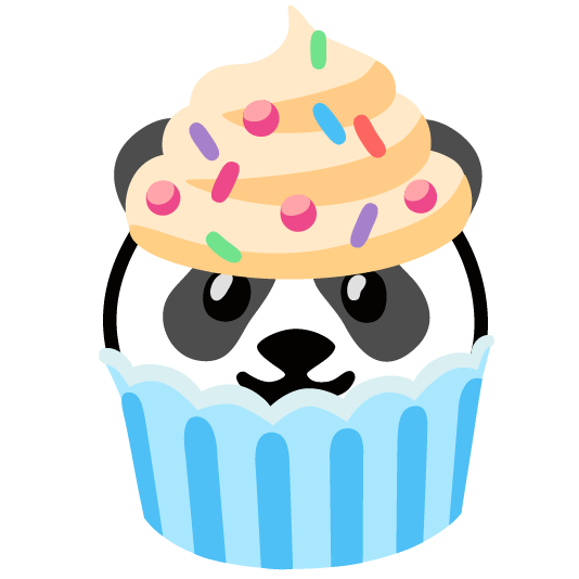 panda face cupcake