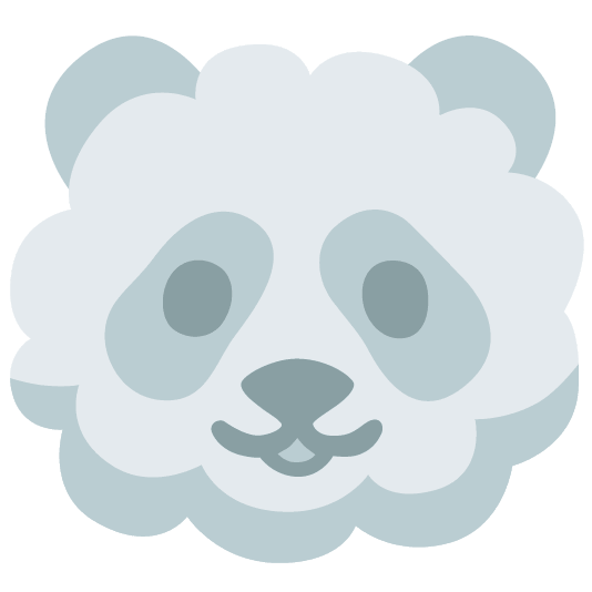 panda face cloud