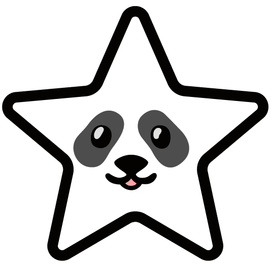 panda face star