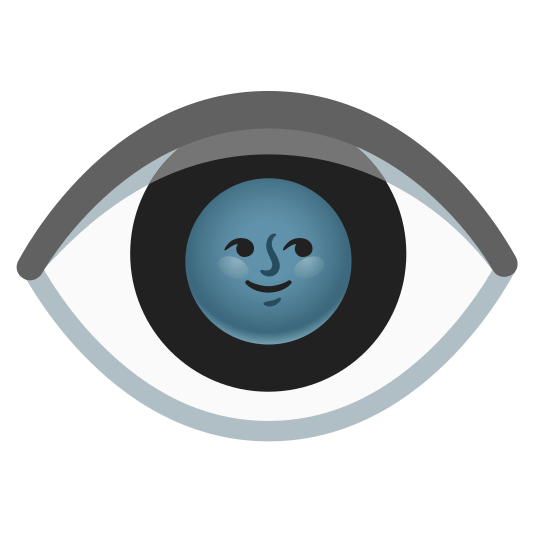 eye new moon with face