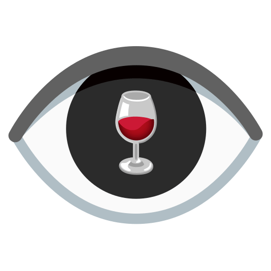 eye wine glass