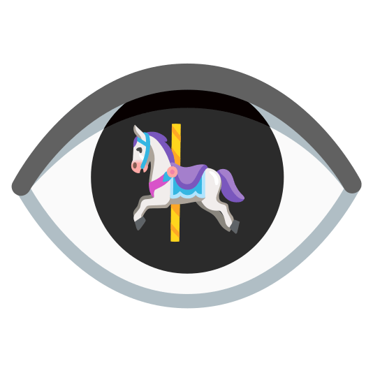 eye carousel horse