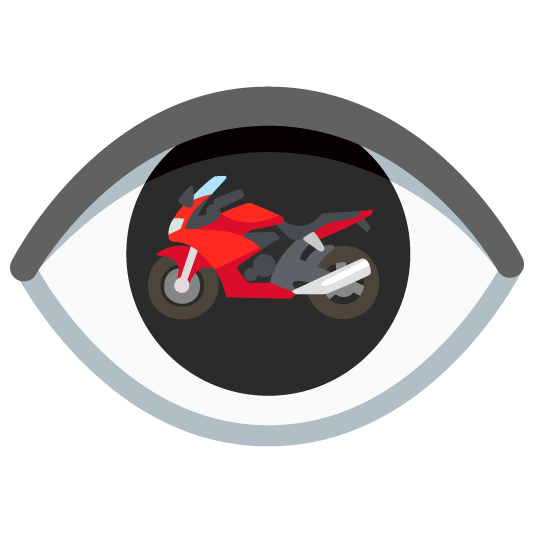 eye racing motorcycle