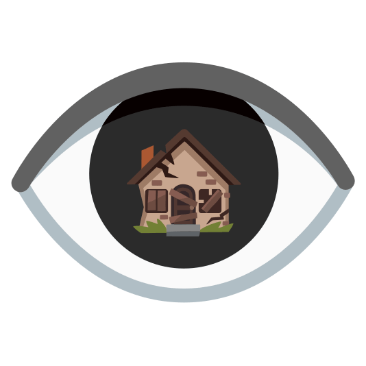 eye derelict house building