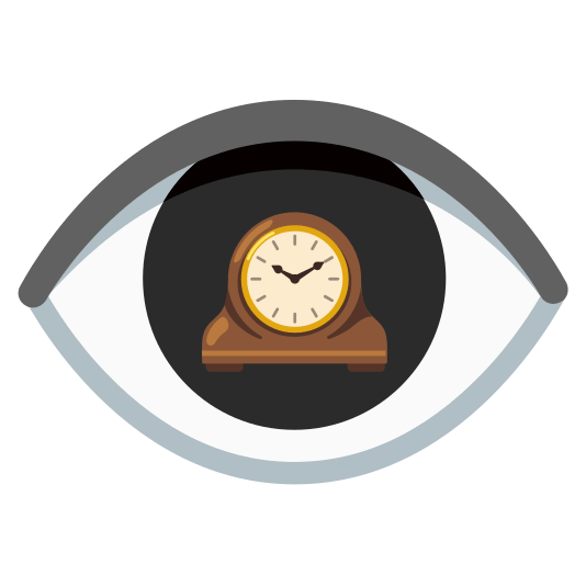 eye mantelpiece clock